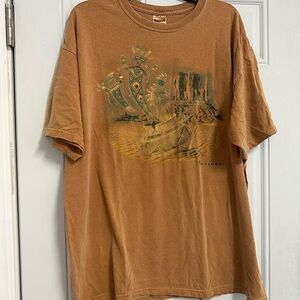 Gildan Brown Graphic Short Sleeve Tee
